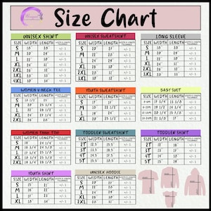 the size chart for a women's shirt