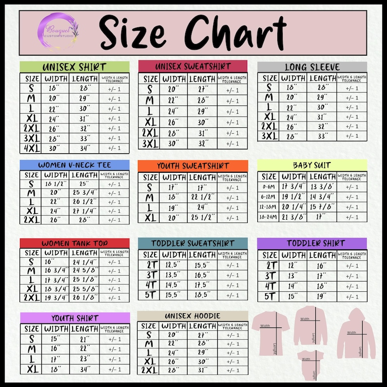 the size chart for a women's shirt