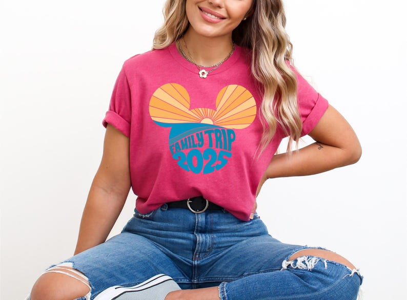 2025 Disney Family Trip Shirt, 2025 Disney Family Vacation Shirt, Custom Disney Family Trip, Disneyland Family Trip Shirt, Disney Trip Shirt image 2