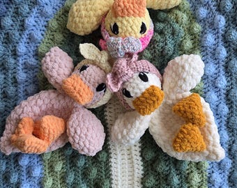 Della Duck Lovey | Gifts for Children| Crochet Duck | Made to Order