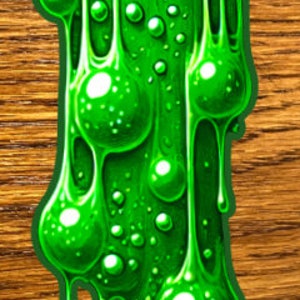 Slime stickers, fun slime decals, dripping slime, slime die cut stickers, slime decals for laptop, slime stickers for water bottles