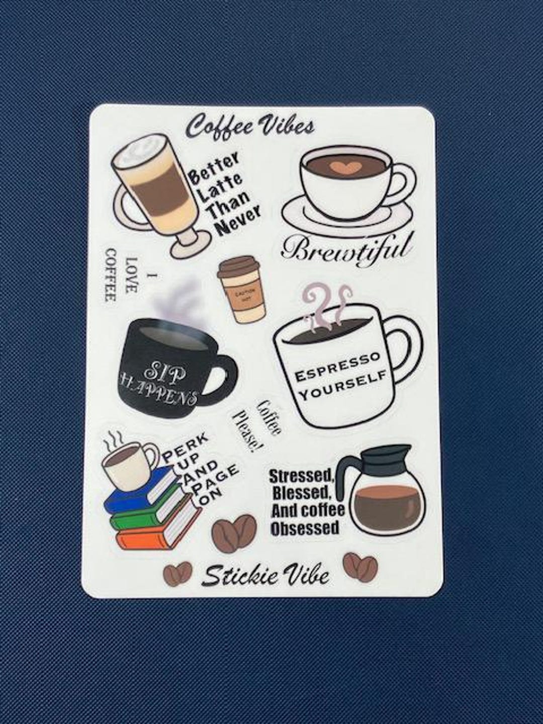 Coffeescript Stickers Coffee Stickers, Coffee Puns Sticker Sheet, Coffee, Waterproof Decals ...