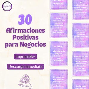 30 cartes d'affirmations positives pour les entreprises - imprimables, croissance de l'entreprise, abondance et état d'esprit entrepreneurial PDF