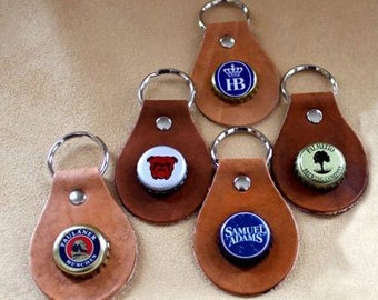 Bottle Cap Beer Key Fob