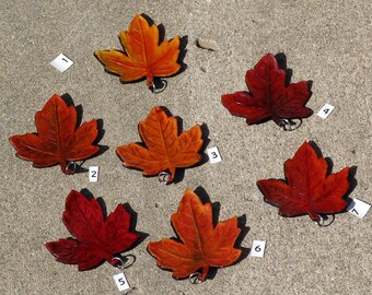 Maple Leaf Leather Pendant