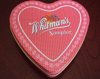 WHITMANS Chocolate SAMPLER Heart Shaped Tin