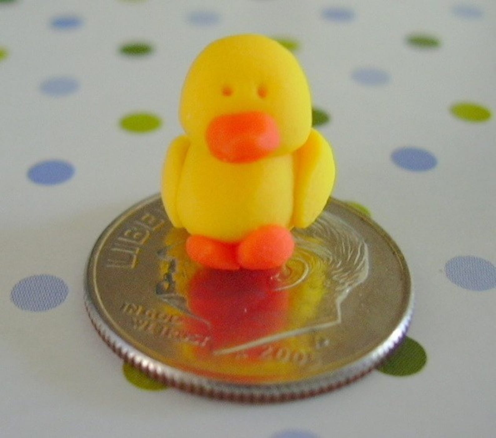 Miniature polymer clay duck figurine animals gift tiny charm Etsy