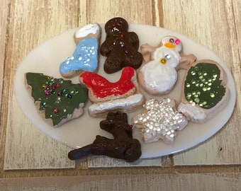 Christmas cookies miniature dollhouse food
