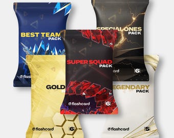 FC24 Mega Bundle Pack: 5 Collectible Football Cards Sets, Special Soccer & Birthday Gift for Fans