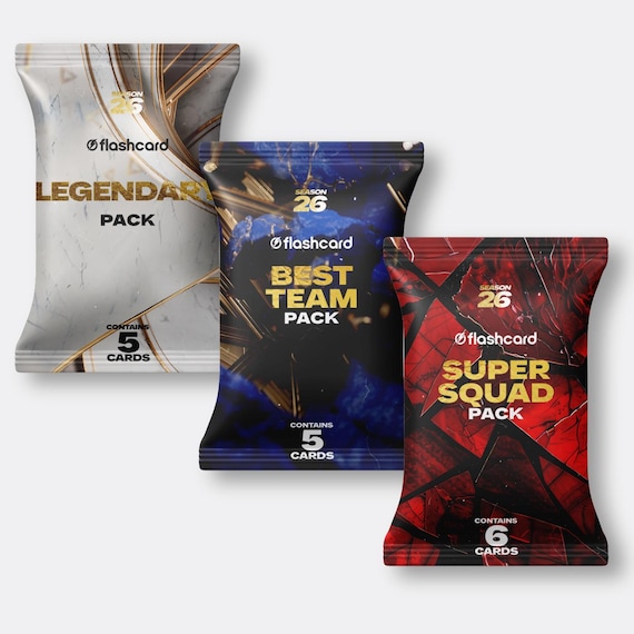 Soccer Trading Card Packs – FC26 Super Bundle, 3 Collectible Football Card Packs, Birthday Gift for Boys, Football Fan Gift for Him