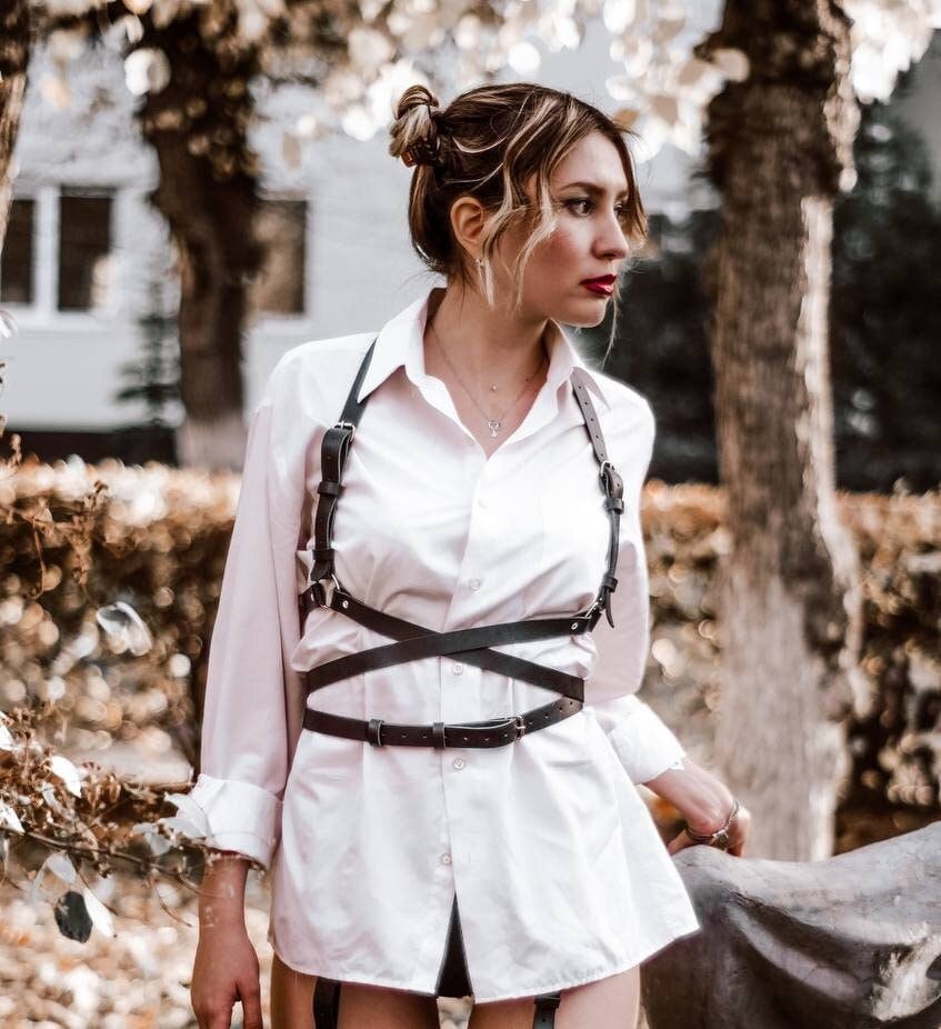 leather harness over dress Mastering the art of harness styling: how to style harness