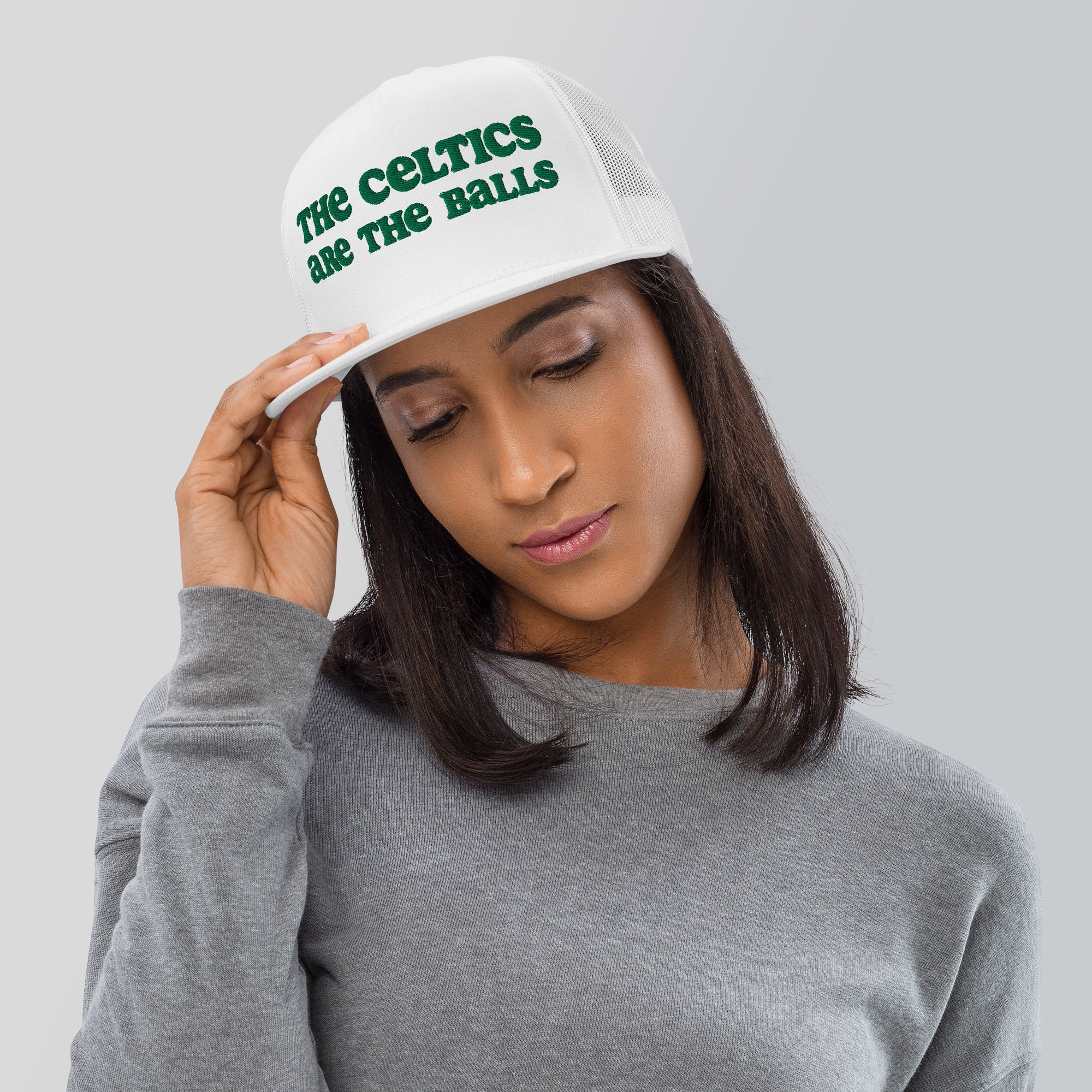 The Celtics Are the Balls Trucker Hat Boston Basketball Apparel Etsy