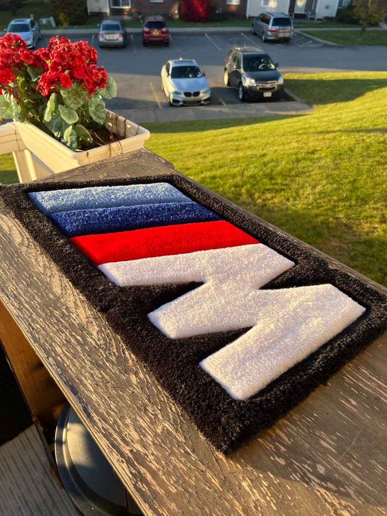Customize Bmw Rug CUSTOM Car Logo BMW Handmade Rug - Etsy