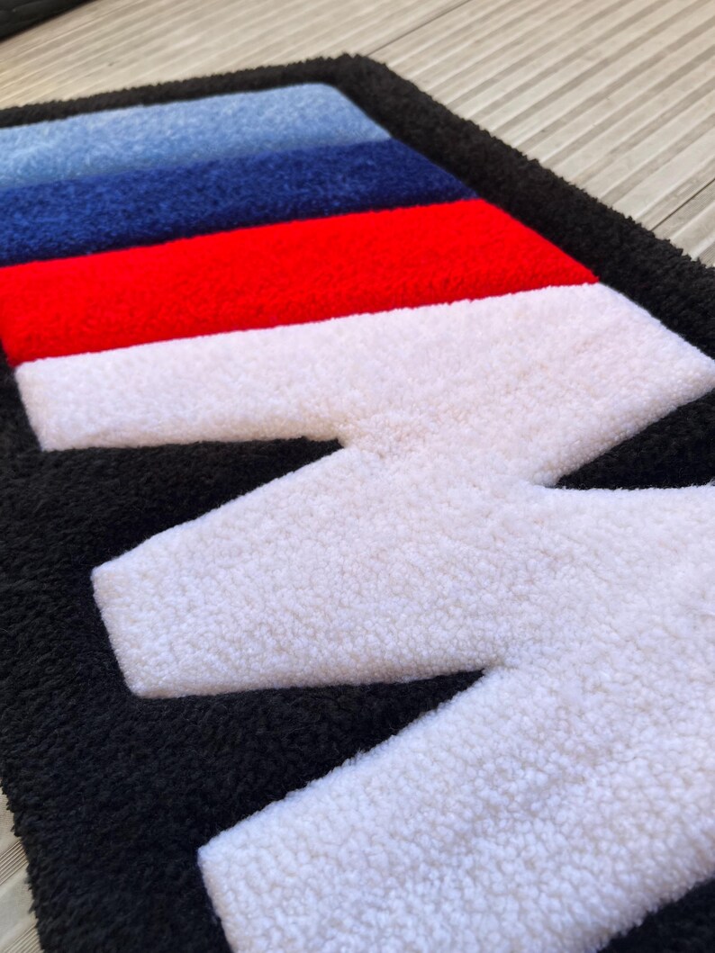 Customize Bmw Rug CUSTOM Car Logo BMW Handmade Rug - Etsy