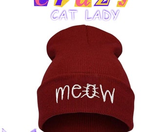 Miauw kat wintermuts | Modieuze Kitty hoofdkleding | Warm en stijlvol cadeau voor huisdiereigenaren | Must-have voor kattenliefhebbers | Kat hoed muts | Katten