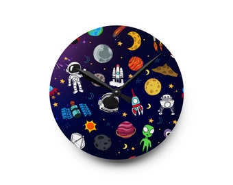 Colorful Reflection of Time: Special Design Acrylic Wall Clock for Children,Creative Kids Gift