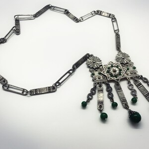 DLH DEPOSE Large Brutalist Statement Necklace Breastplate French