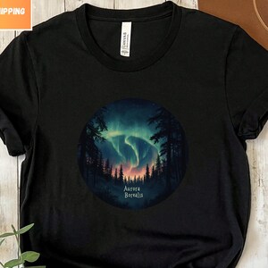 Northern Lights Viewing T-Shirt for Nature Observer Aurora Borealis Event 2024 Shirt Northern Lights Phenomenon T Shirt Aurora Borealis Gift