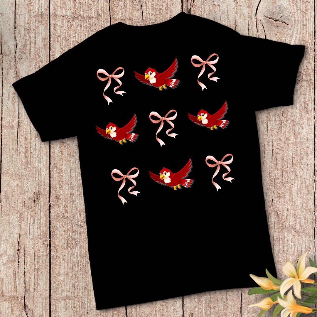 Cheerful Birds Design With Pink Ribbons Png - Digital Editable and ...