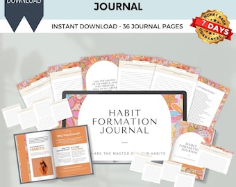 Habit Formation Journal, Daily Planner, Self-Care (PDF Pattern)