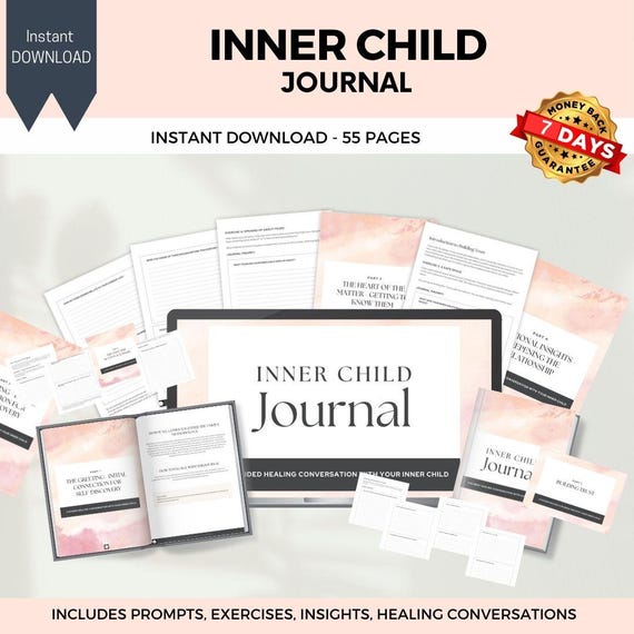 Inner Child Healing Journal: 55-Page Self-Care Workbook (PDF)