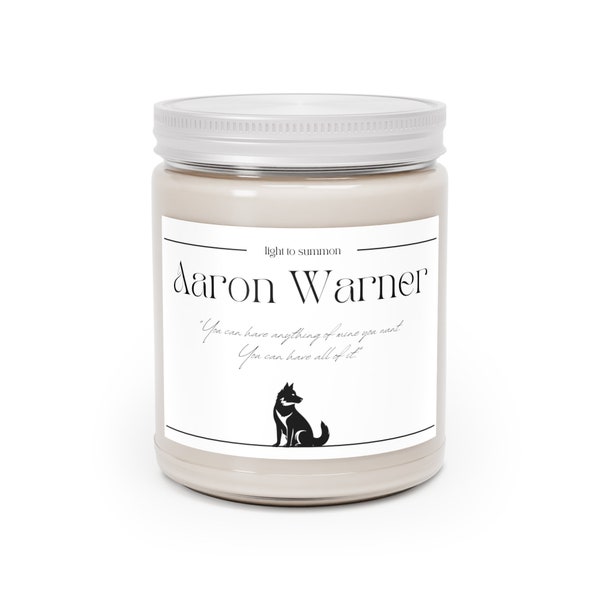 Light to summon Aaron Warner from Shatter Me: Eco-friendly, soy wax, scented, gift for book lovers, Yours Truly