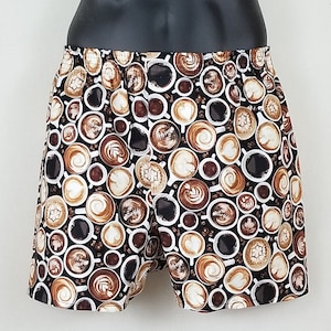 COFFEE cotton boxers - espresso, latte, mocha, macchiato, cappuccino, barista, caffeine