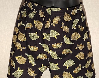 Bóxers de algodón para TORTUGAS - tortuga terrestre, tortuga de caja, galápago, tortuga laúd, Galápagos