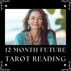 12 maanden Toekomstige tarotlezing Voorspellingen Toekomstige paranormale lezing Jaar vooruit Spirituele begeleiding Liefdesrelatie Carrière Intuïtief advies
