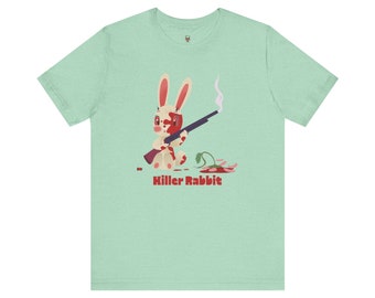 Killer Rabbit  Retro Vintage Comfort Graphic Tshirt, Gift for him, for her, Unisex, Retro Funny Character Shirt