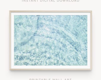 Coastal Photography Printable Wall Art: Sparkling Water | Instant Download