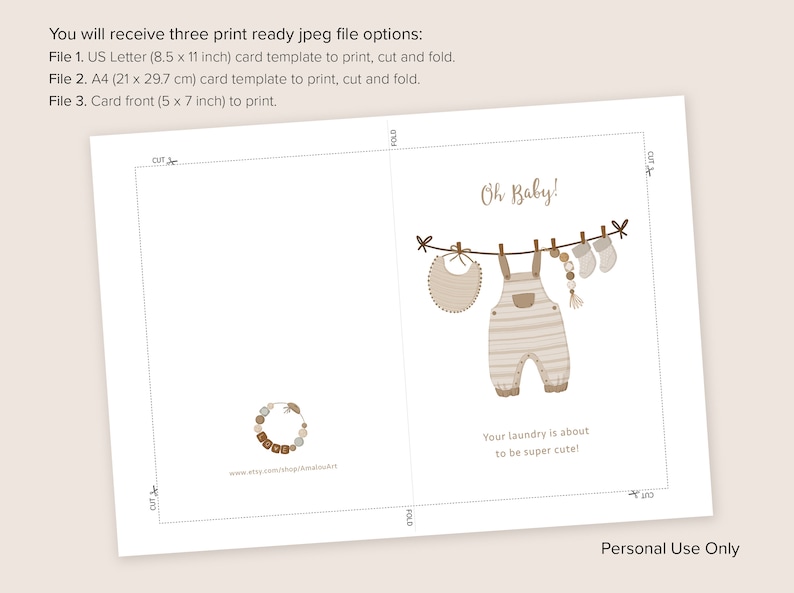 PRINTABLE New Baby Shower Card Newborn New Baby Greeting - Etsy