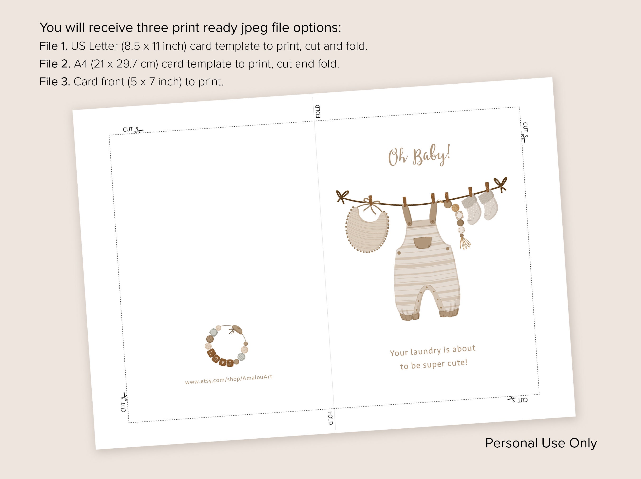 PRINTABLE New Baby Shower Card Newborn New Baby Greeting Etsy