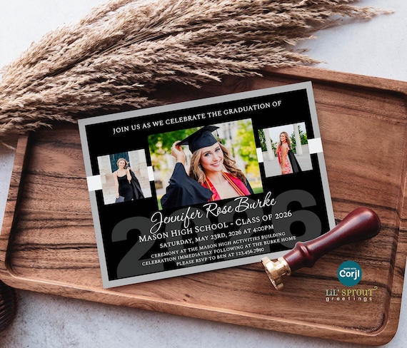 grad card fonts Superstar Graduation Card