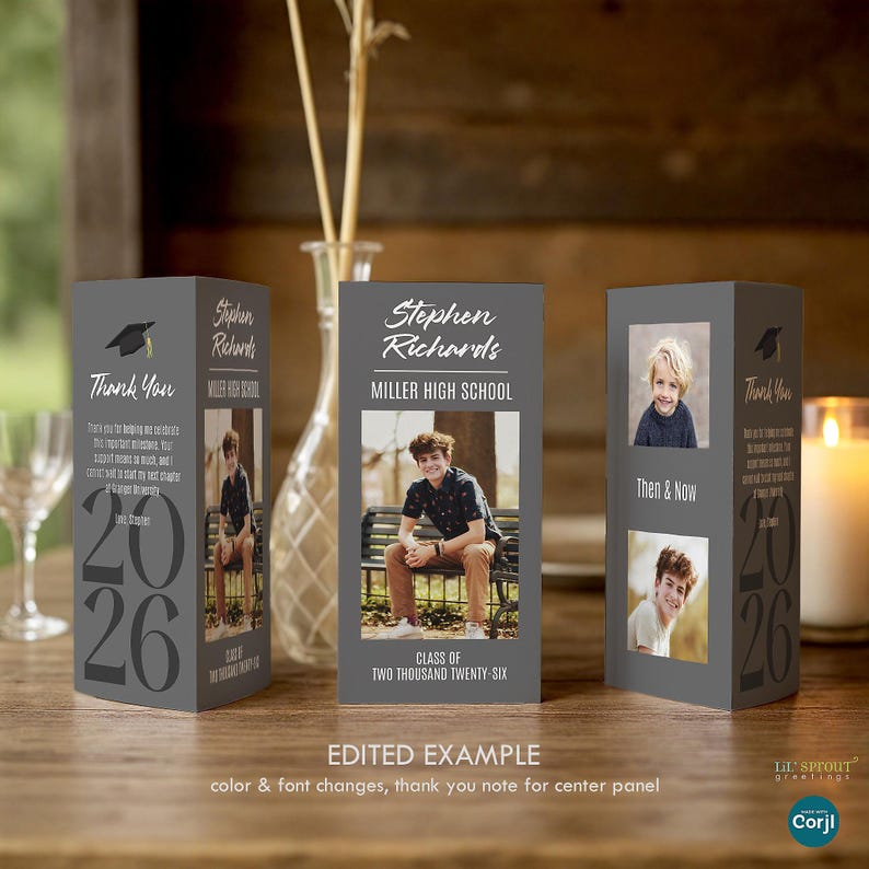 Tri Fold Graduation Announcement