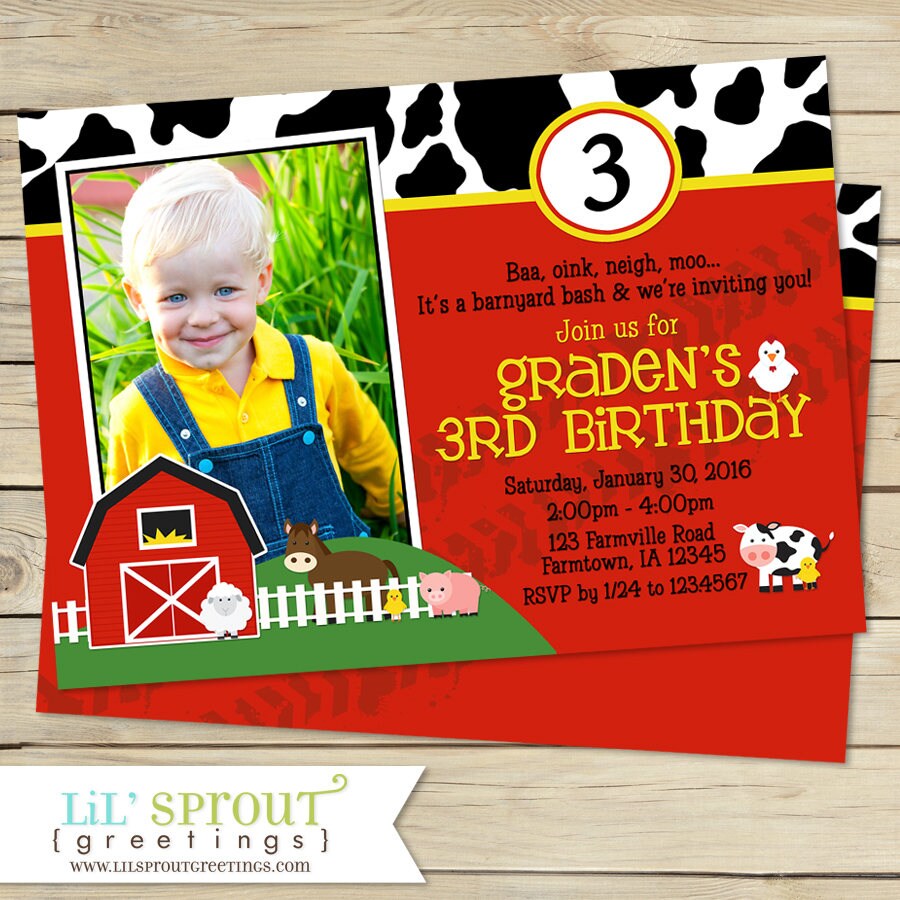 3rd Birthday Invitation Card For Boy
