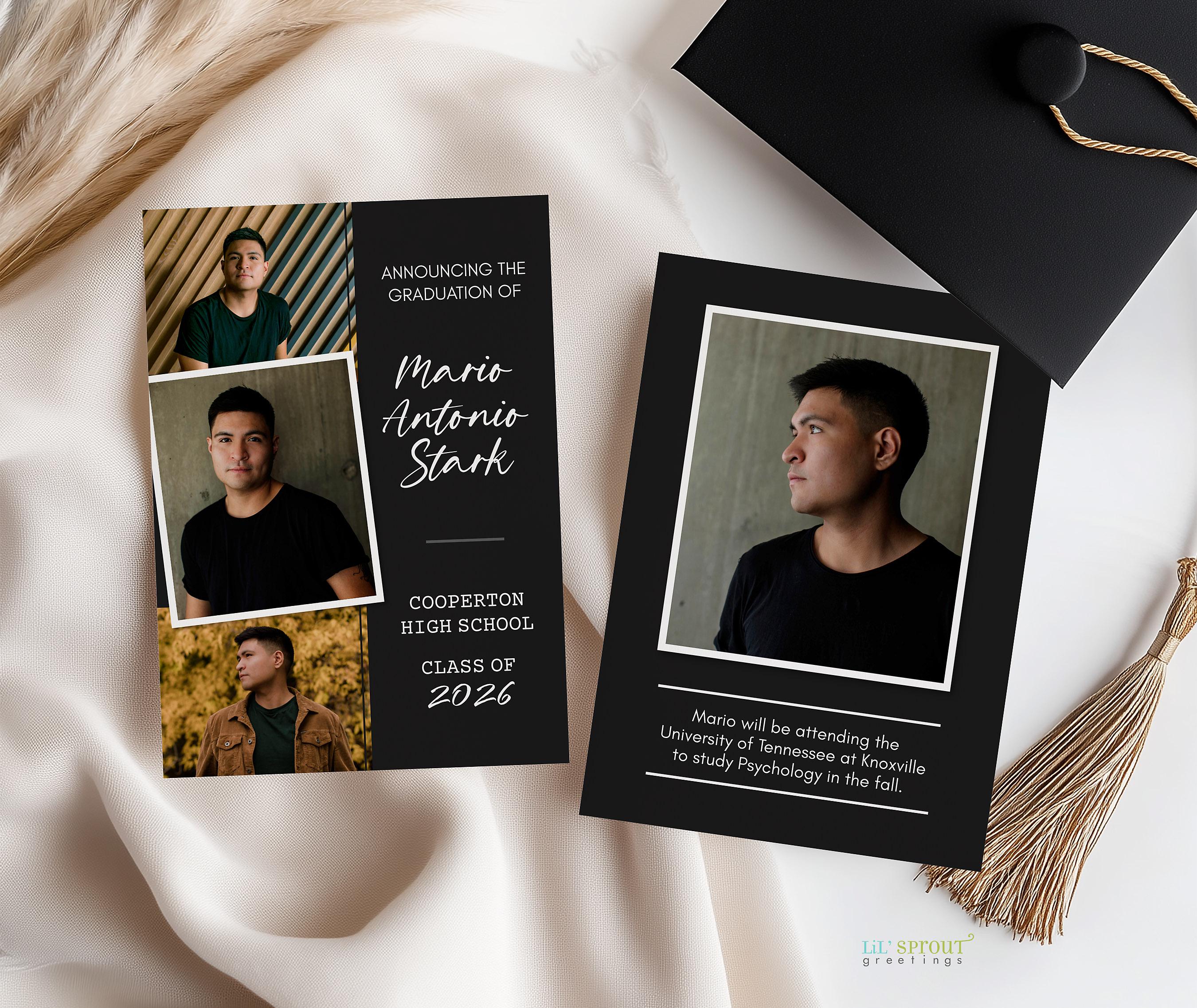 Simple Graduation Invitation Template 5x7, 2026 Grad Announcement With ...