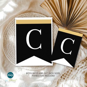 Class of 2026 Graduation Banner, Printable Grad Party Decor, 5X7" AND 8x10" Size Included, Edit Colors, Fonts, Text - Instantly Download image 2