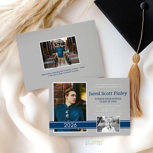 Invito alla laurea con foto semplice, modello di annuncio per diplomati, modifica online - personalizza i colori e scarica subito immagine 8