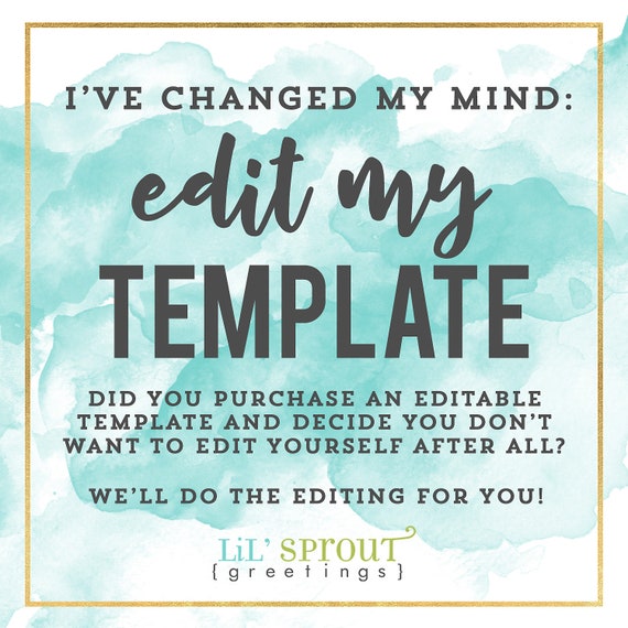 Edit my template! WE personalize YOU print. For Corjl invitation/item ...