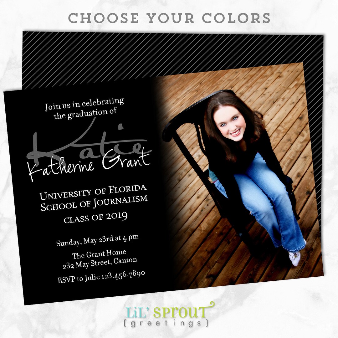 Senior Graduation Announcement Printable Senior Graduation - Etsy
