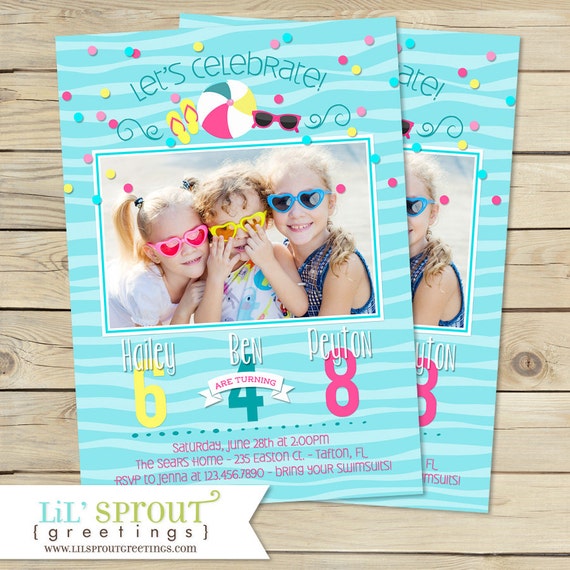 19 Childrens Joint Birthday Party Invitations