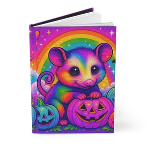 パステルカラーのハロウィンハードカバージャーナル（マット仕上げ）（学校・大学用）、ノート、日記、Y2Kハロウィン、バレットジャーナル、スケッチブック