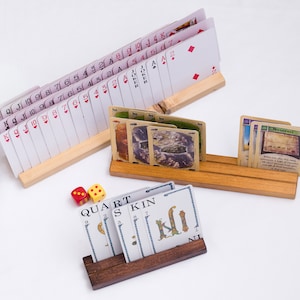 porte-cartes à jouer en bois