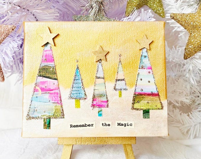 DIY Christmas Tree Painting Kit #2: Original Art, Seasonal Decor ...