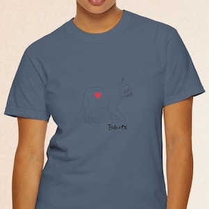Bobcat Garment-Dyed T-shirt, Comfort Colors Mascot Shirt, Comfort Colors School Shirt, School Spirit Shirt, Mom Shirt, Bobcats Tee