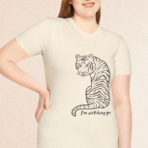 I&#39;m Watching You Tiger T-Shirt: Funny Animal Print Tee