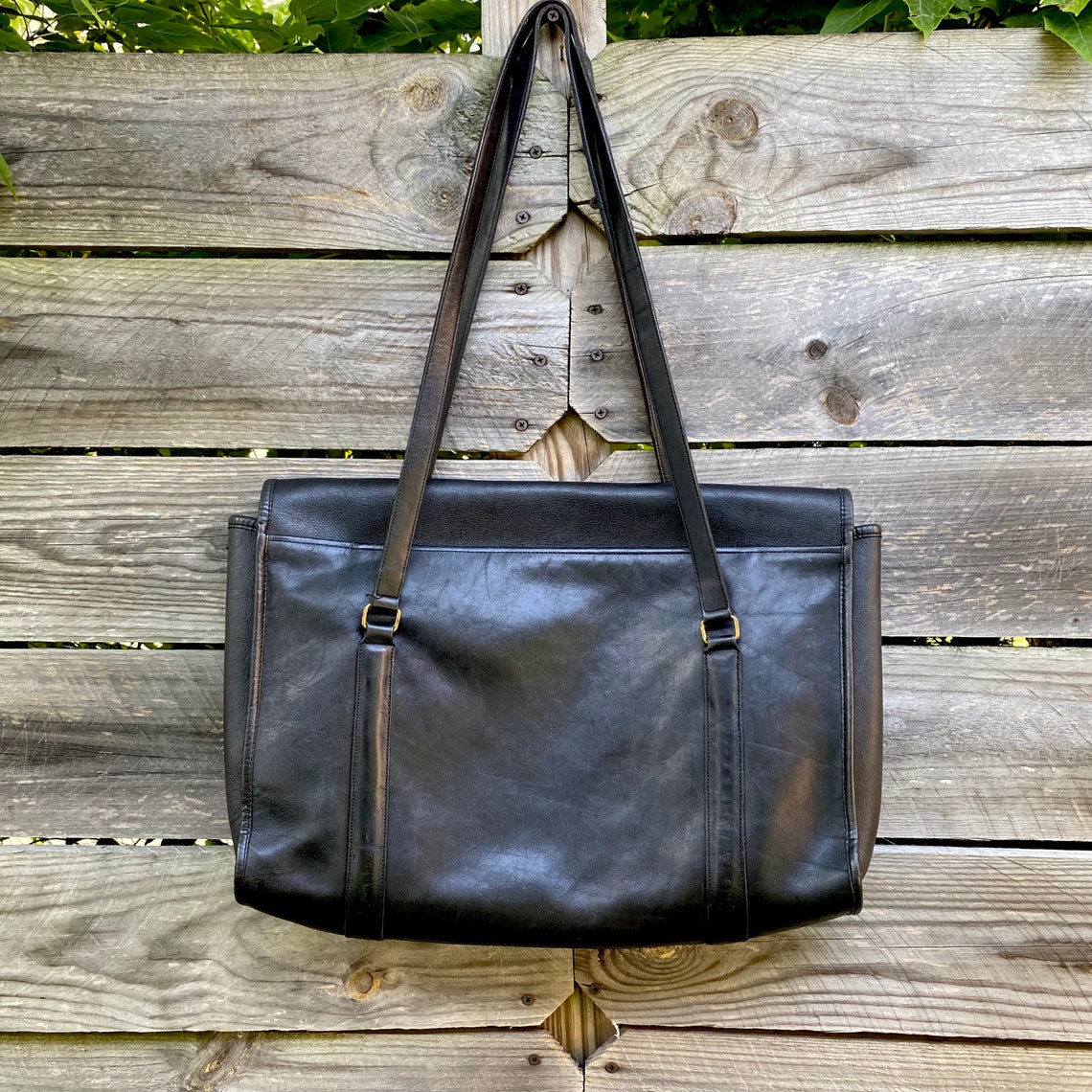 Vintage Coach Envelope Portfolio Leather Bag Etsy