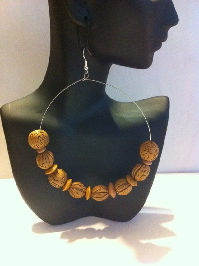 African Inspired Hoop Earrings - Etsy