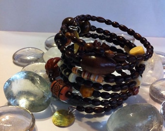 Tribal Beaded Wrap Bracelet